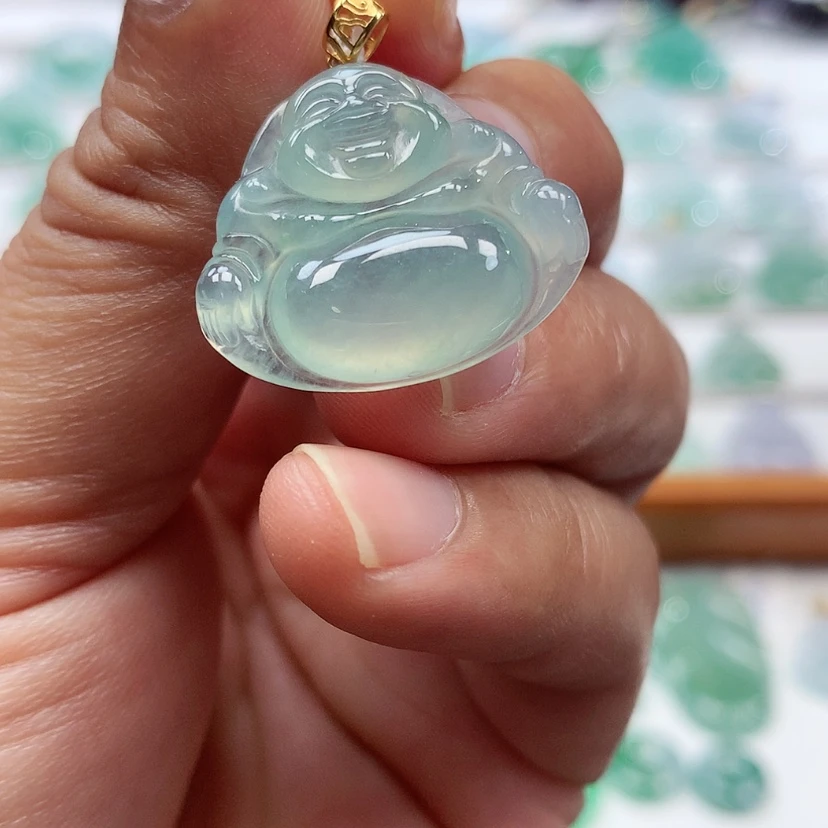 【闪购商品】吊坠(赠链)18K金镶嵌翡翠