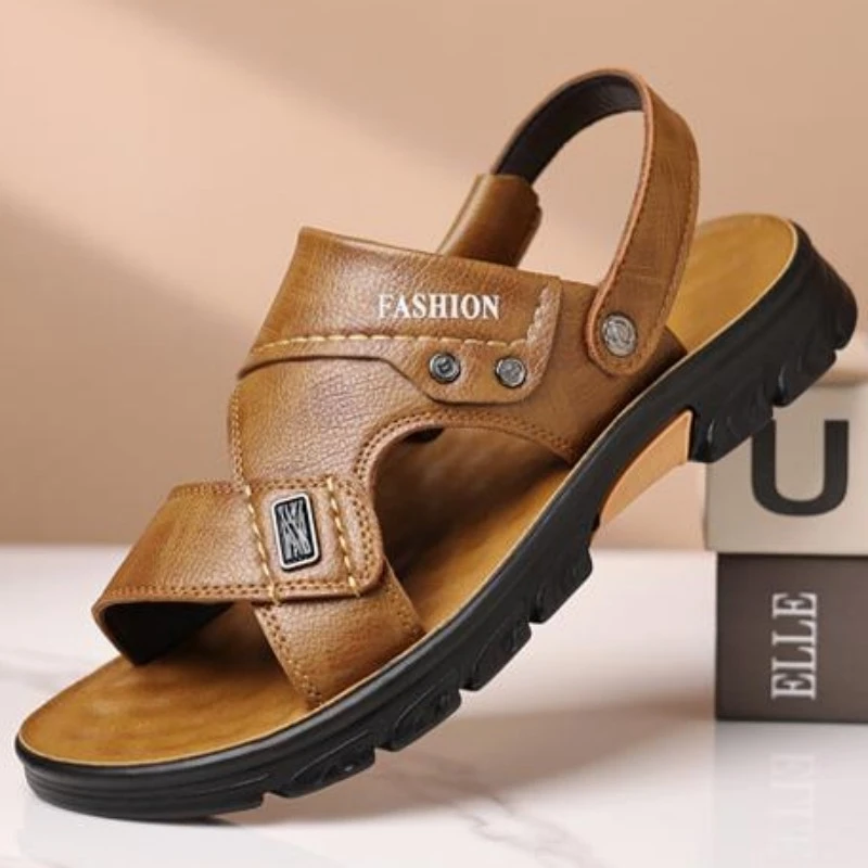 男士开车专用沙滩鞋透气休闲舒适软底软面沙滩鞋户外一鞋两穿凉鞋