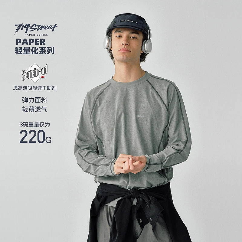 [轻量化系列]714st速干透气排汗弹力长袖春夏运动上衣511118