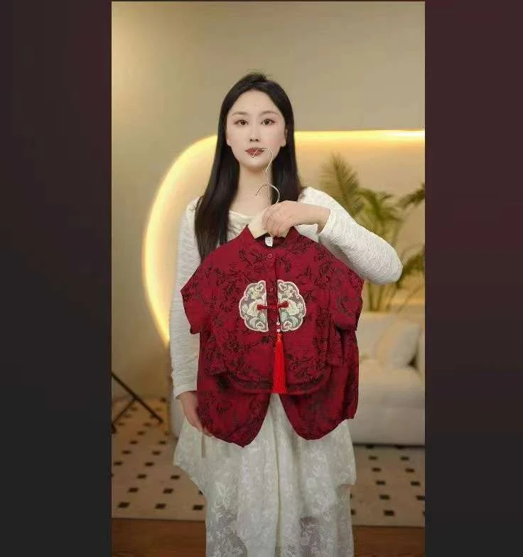 【贝知】2025新中式男女童夏季国风儿童短袖套装时尚休闲绣花