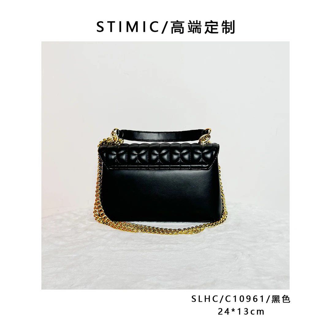 SLHC/C10961/黑色paiyuge高端订制轻奢女士手提单肩斜挎包HC-005