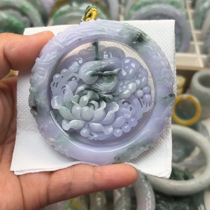 翡翠未镶嵌手镯55圈