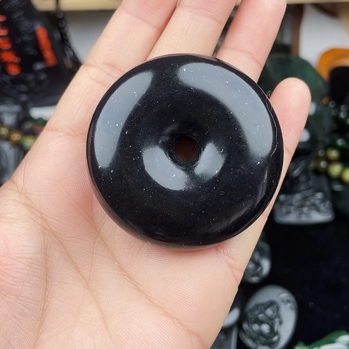 蛇纹石玉未镶嵌手链泰山玉平安扣