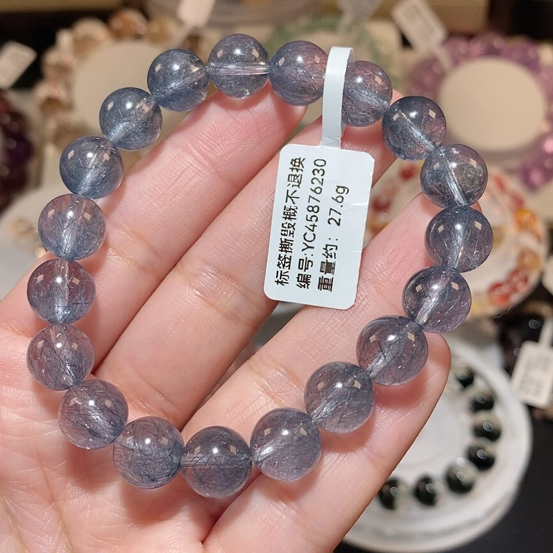 水晶手链未镶嵌李*生F蓝兔毛10.2