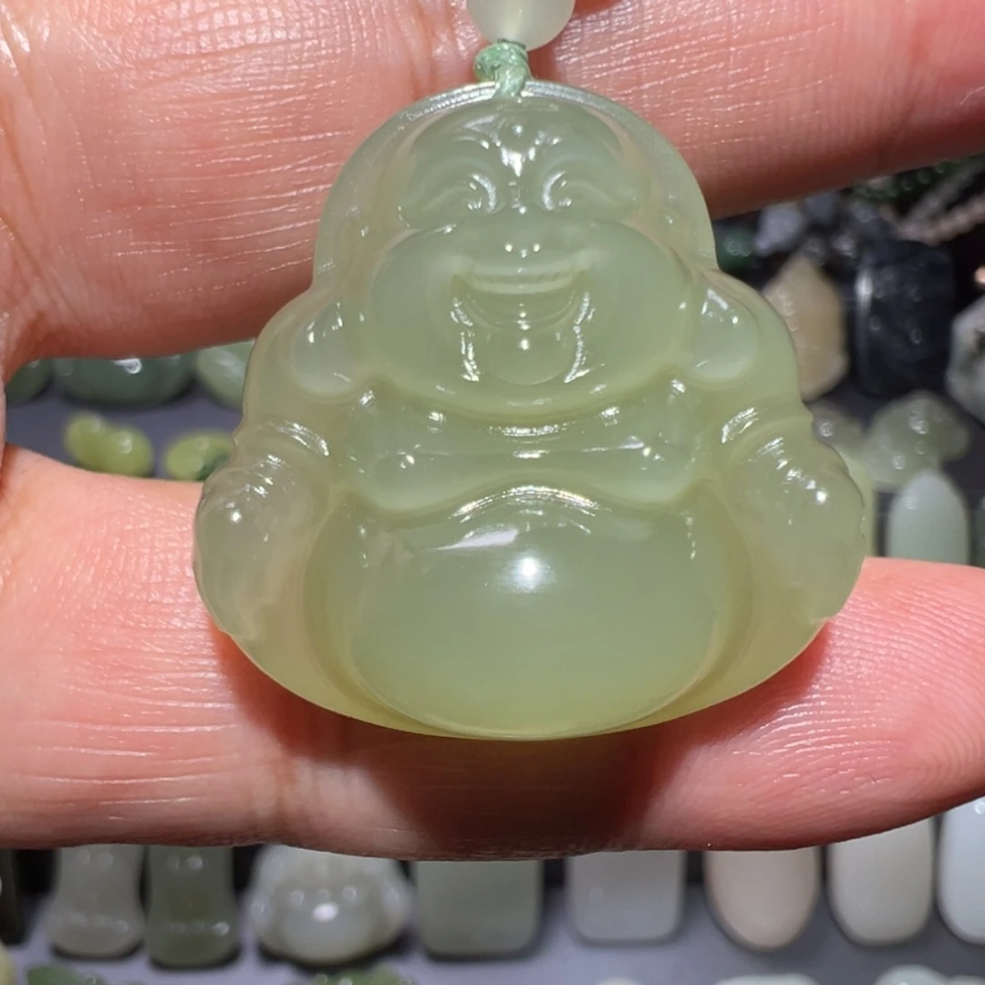 和田玉未镶嵌颈饰30mm