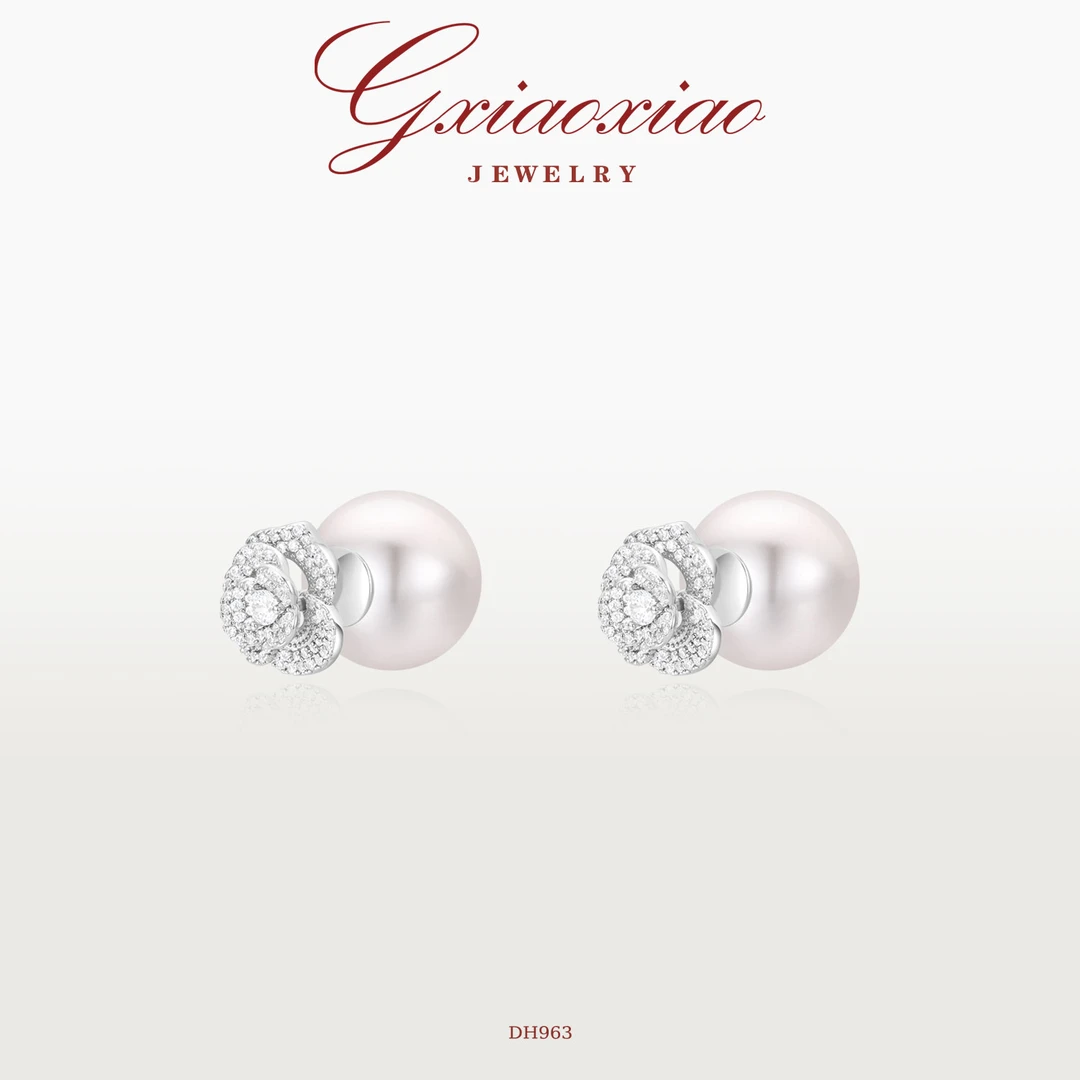 G XIAOXIAO 法式气质高级感花瓣珠子耳环 DH963 DH964新年礼物