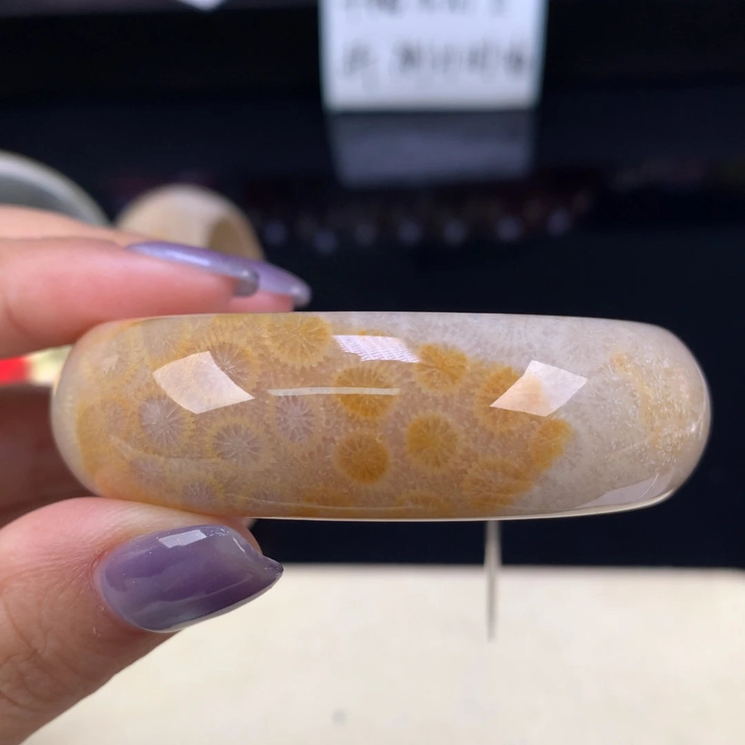 硅化珊瑚（珊瑚玉）未镶嵌颈饰精美手镯五折51.6口（27号）