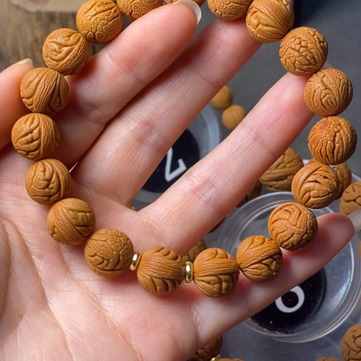 手串文玩核桃秦岭野生龙纹桃核13