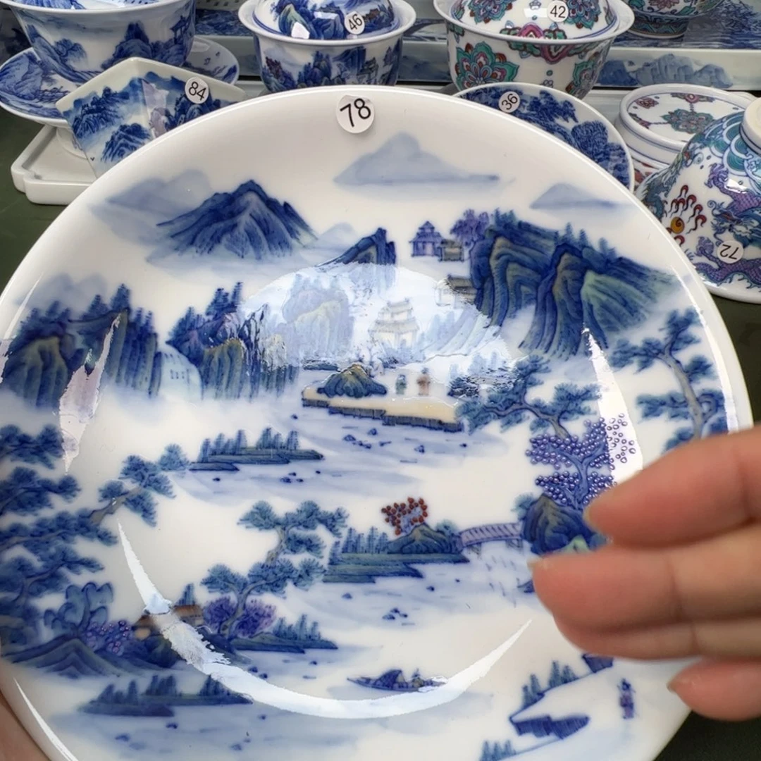 陶瓷景德镇纯手工纯手绘茶具木木78