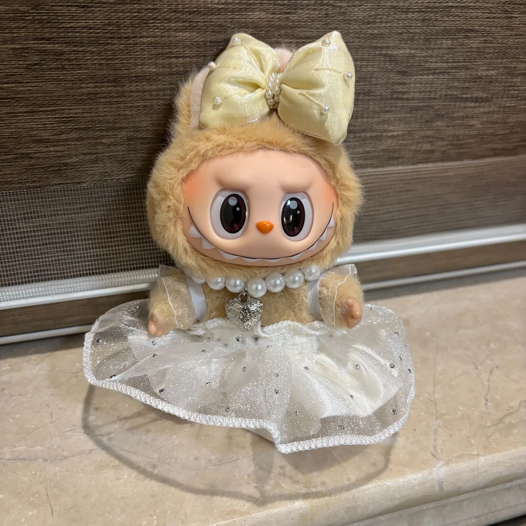 labubu一二三代坐坐派对的娃衣套装  仙仙裙