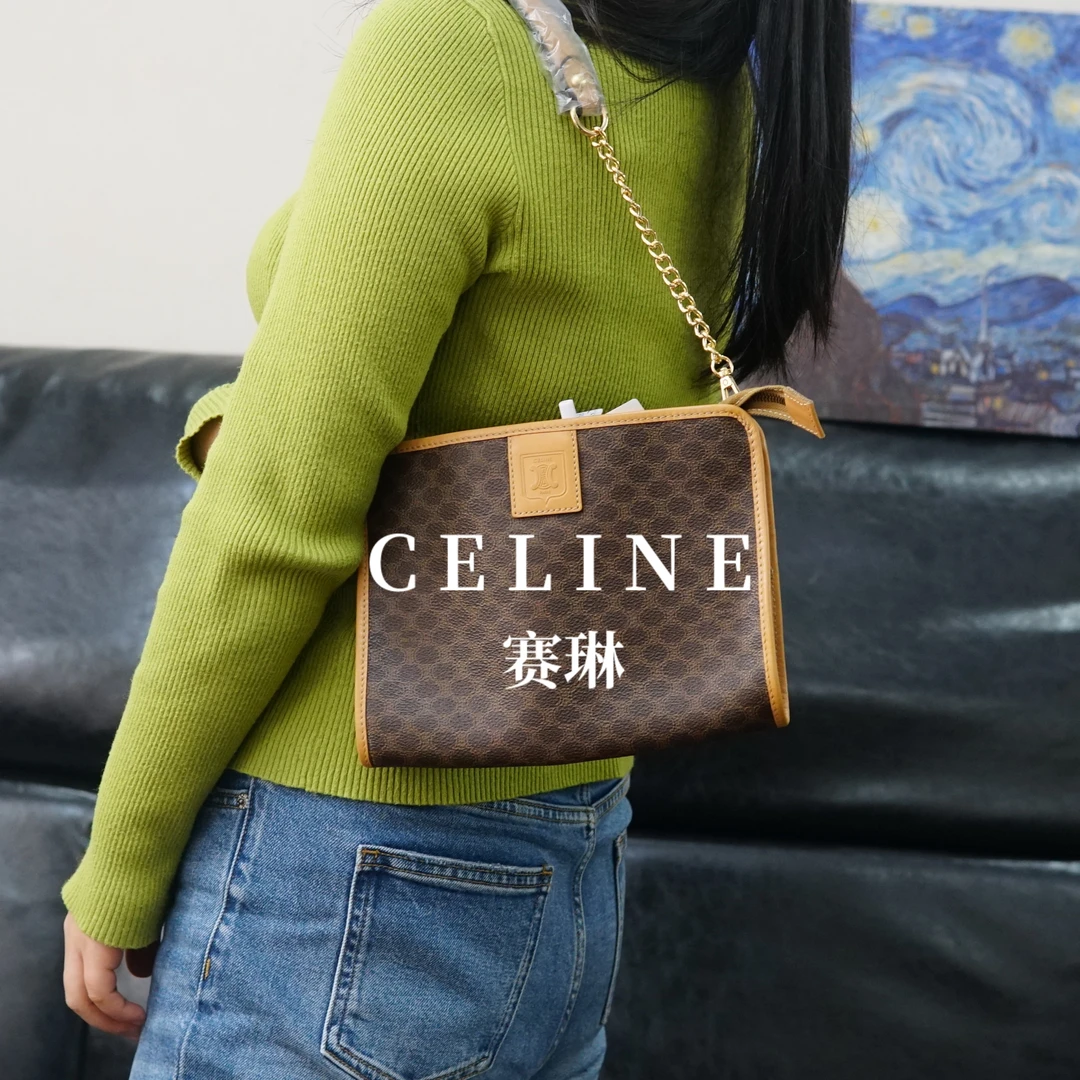 95新 Celine/思琳 老花单肩包/WJ02411513/1513