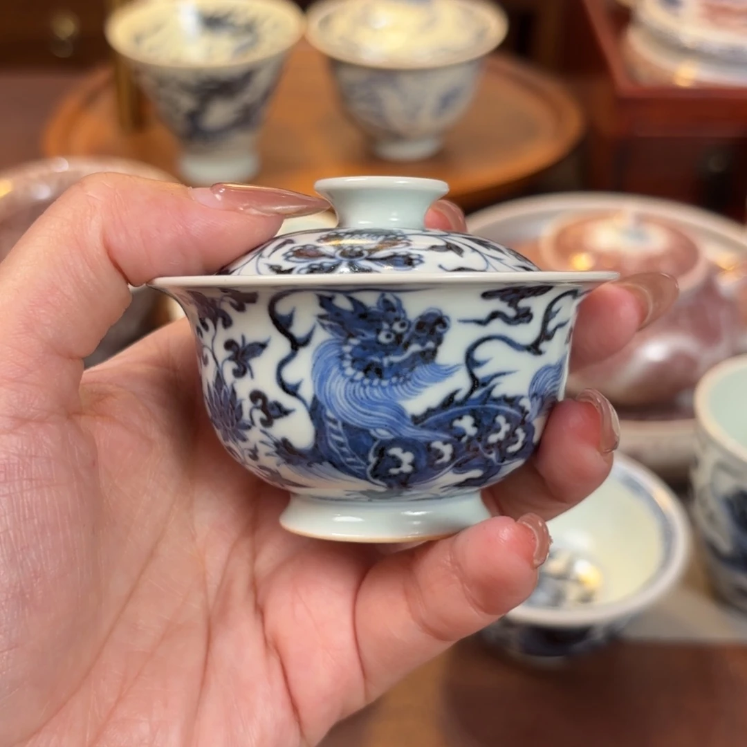 瑞兽迷你盖碗博陵造物