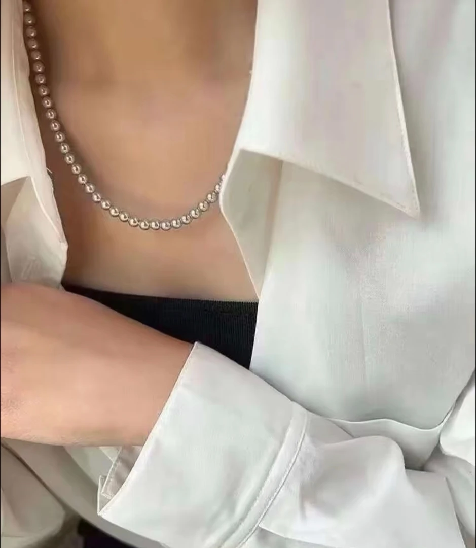【冰哥推荐】天然珍珠项链   经典百搭  5mm左右 多样性发一条
