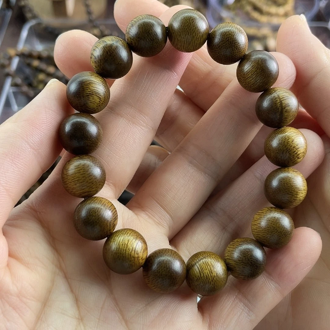 明***3沉香手串越南芽庄白棋