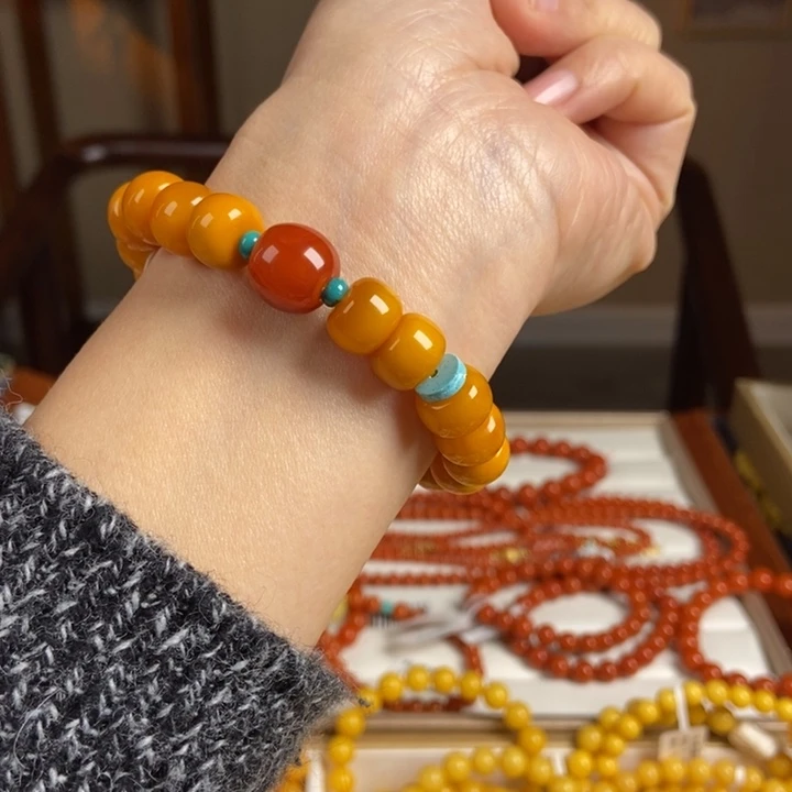 琥珀手链未镶嵌蜜蜡手串11