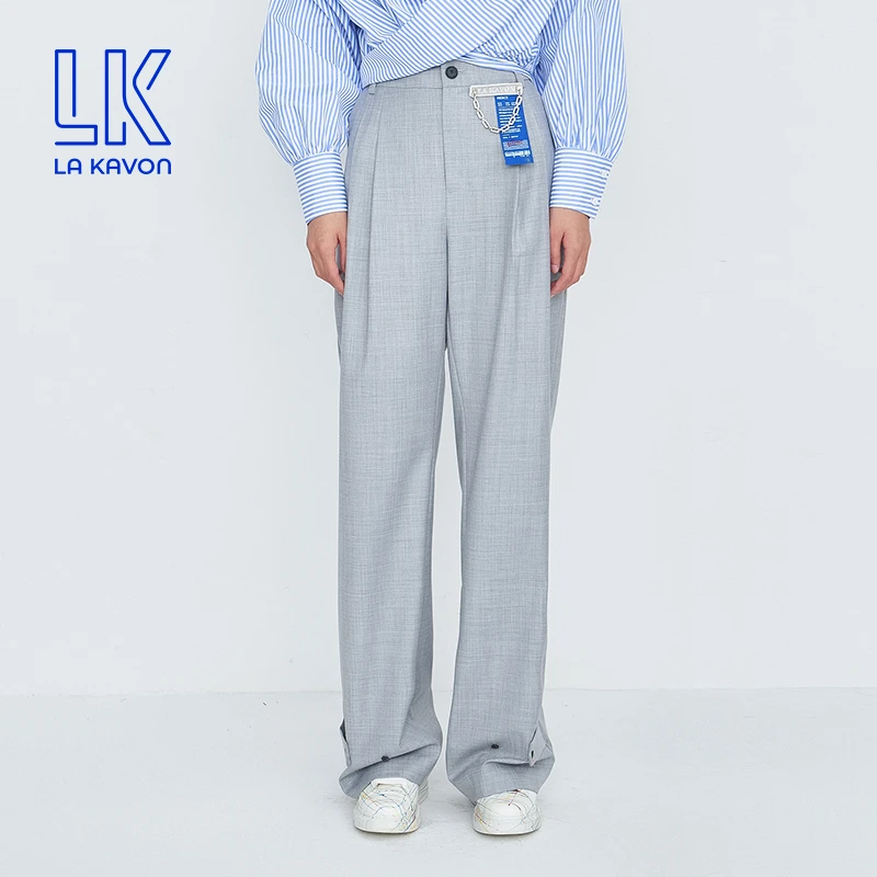 【Susie】欧若风直筒高腰休闲裤子ZA3H841KC