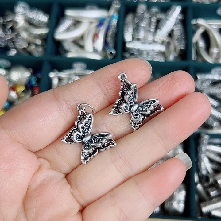 吊坠足银无足银999蝴蝶