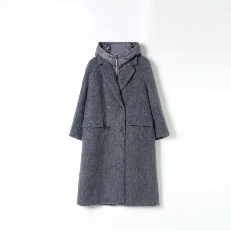 年终战袍（拉绒鹅绒服）带帽两件套