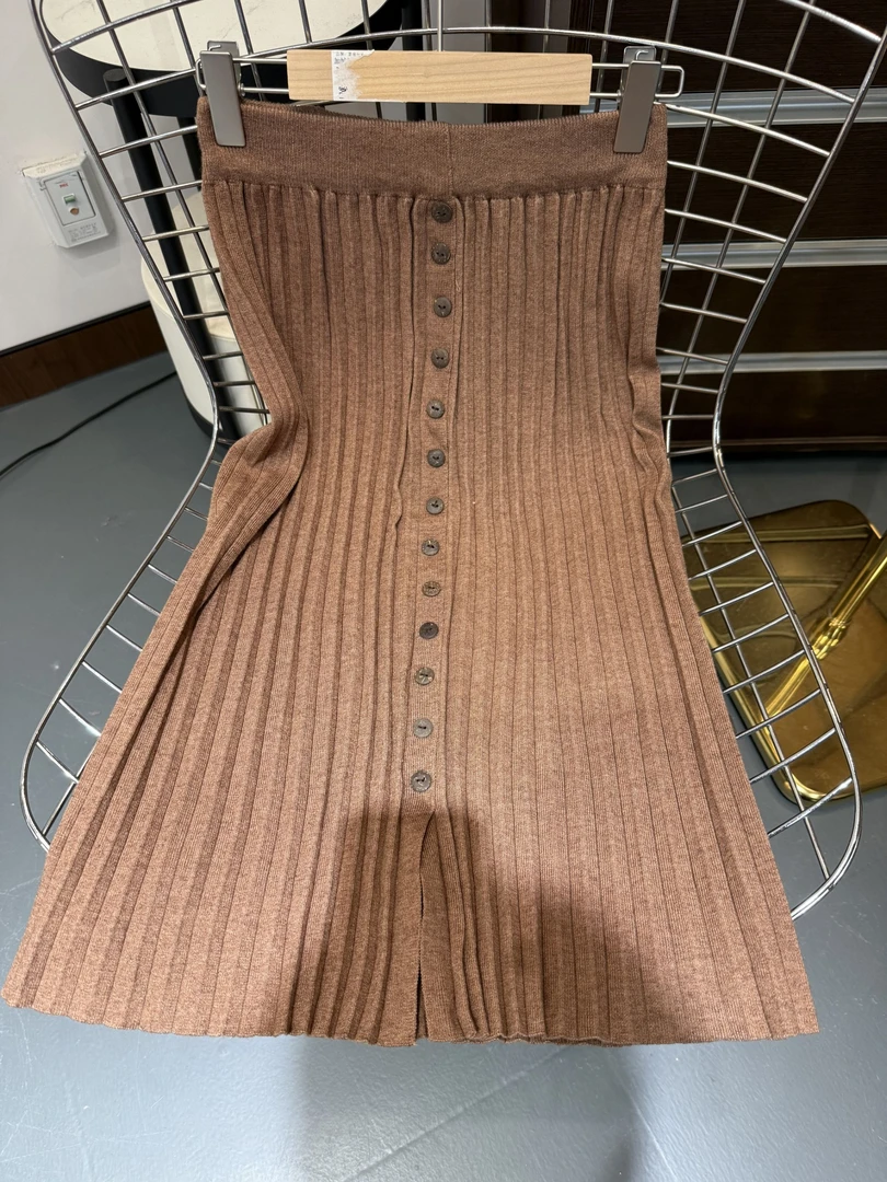 秋冬女款针织百褶裙-A0353