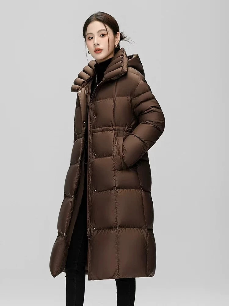 2024冬季新款时尚气质百搭休闲简约风90鹅绒服HN8018