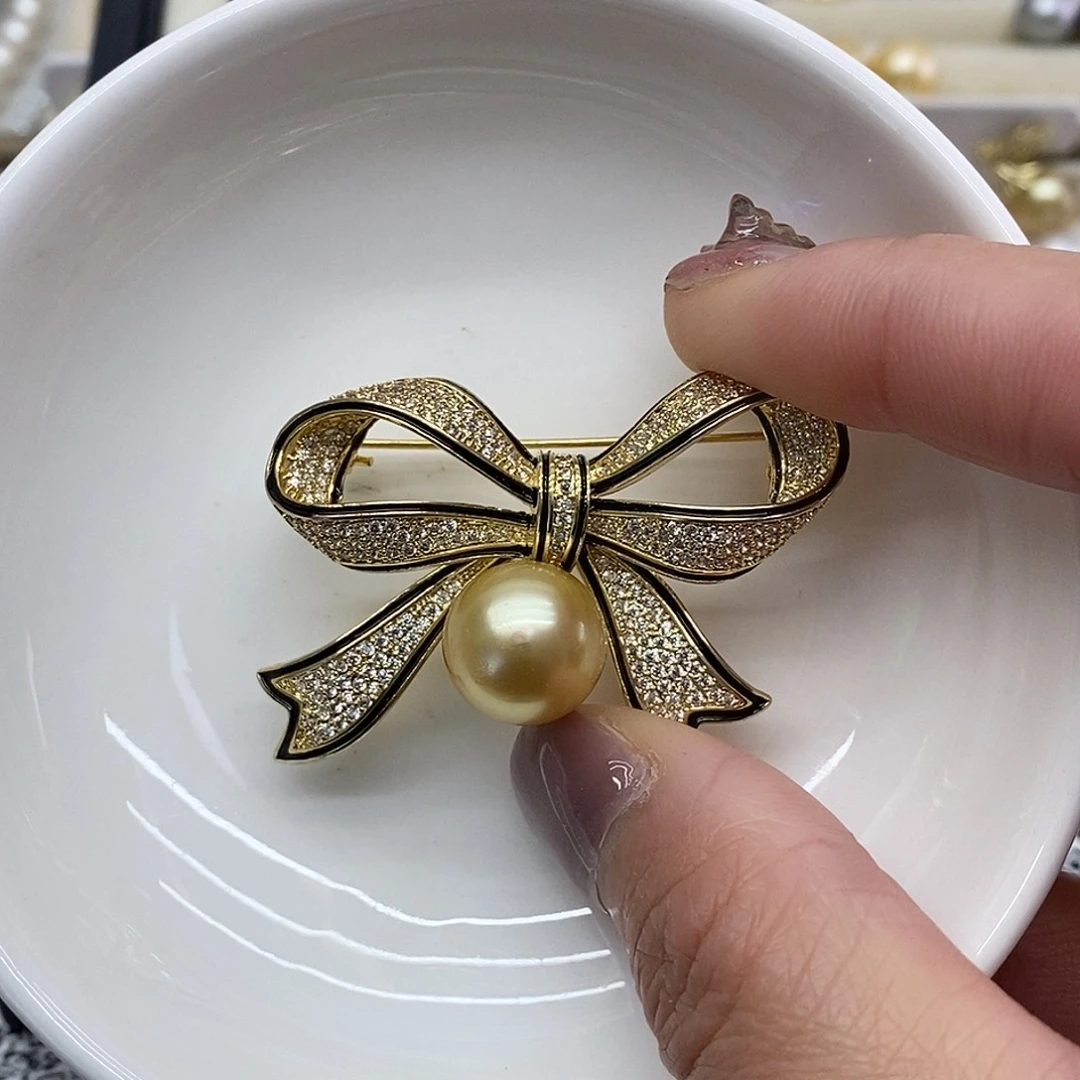 胸针合金海水珍珠