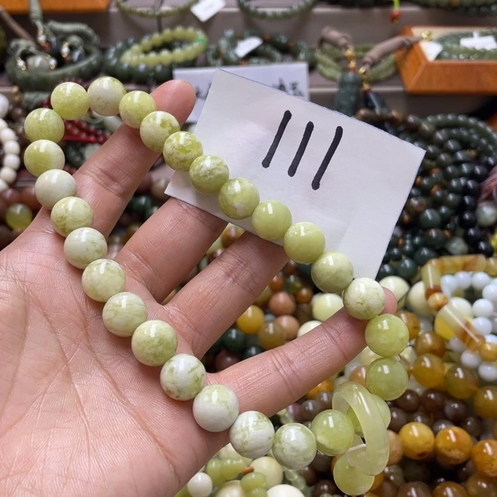 未镶嵌蛇纹石玉手链