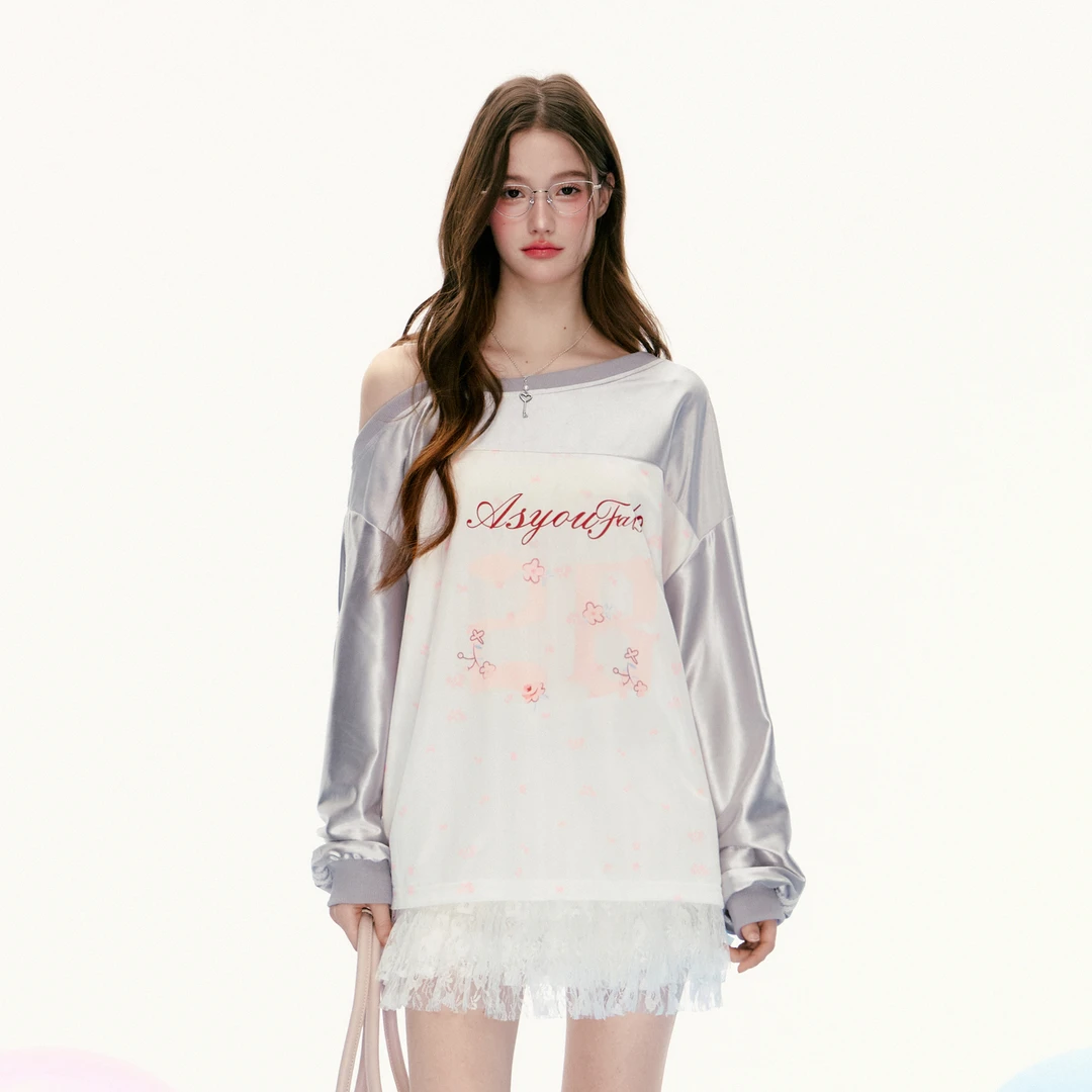 AYF｜“球场甜心”露肩绑带碎花球衣