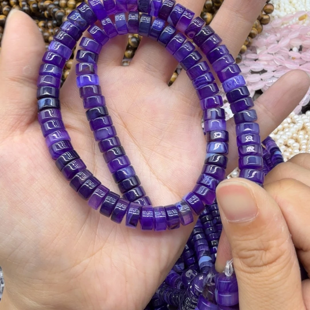 水晶珠宝半成品未镶嵌卡8紫罗兰隔片一条