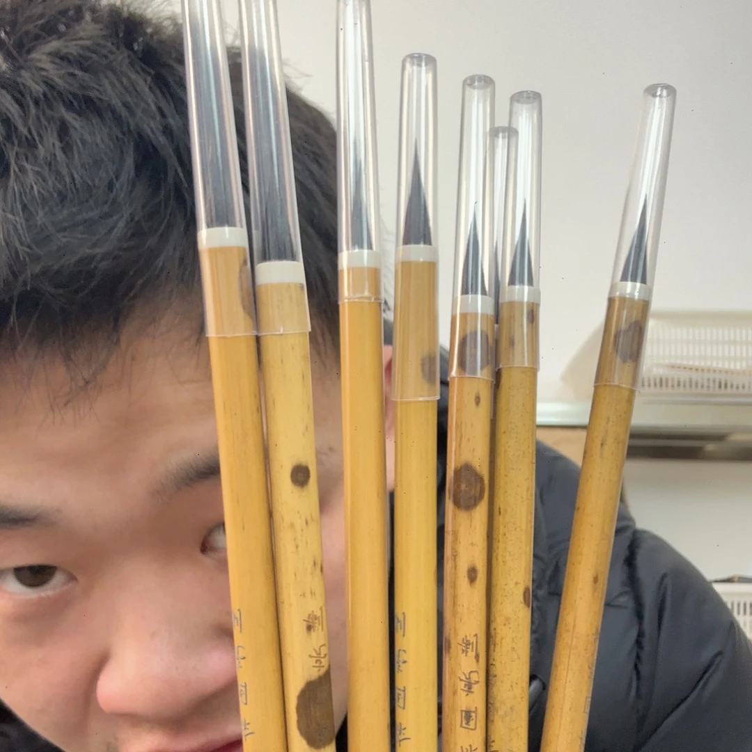 （黑尖紫豪）小楷毛笔一支