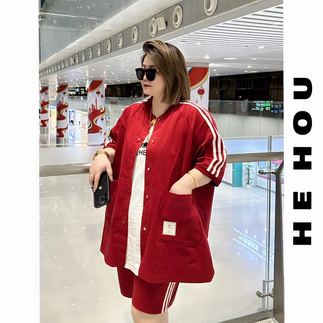 503508 和后大码 春夏百搭显瘦时尚宽流百搭显瘦原创设计外套