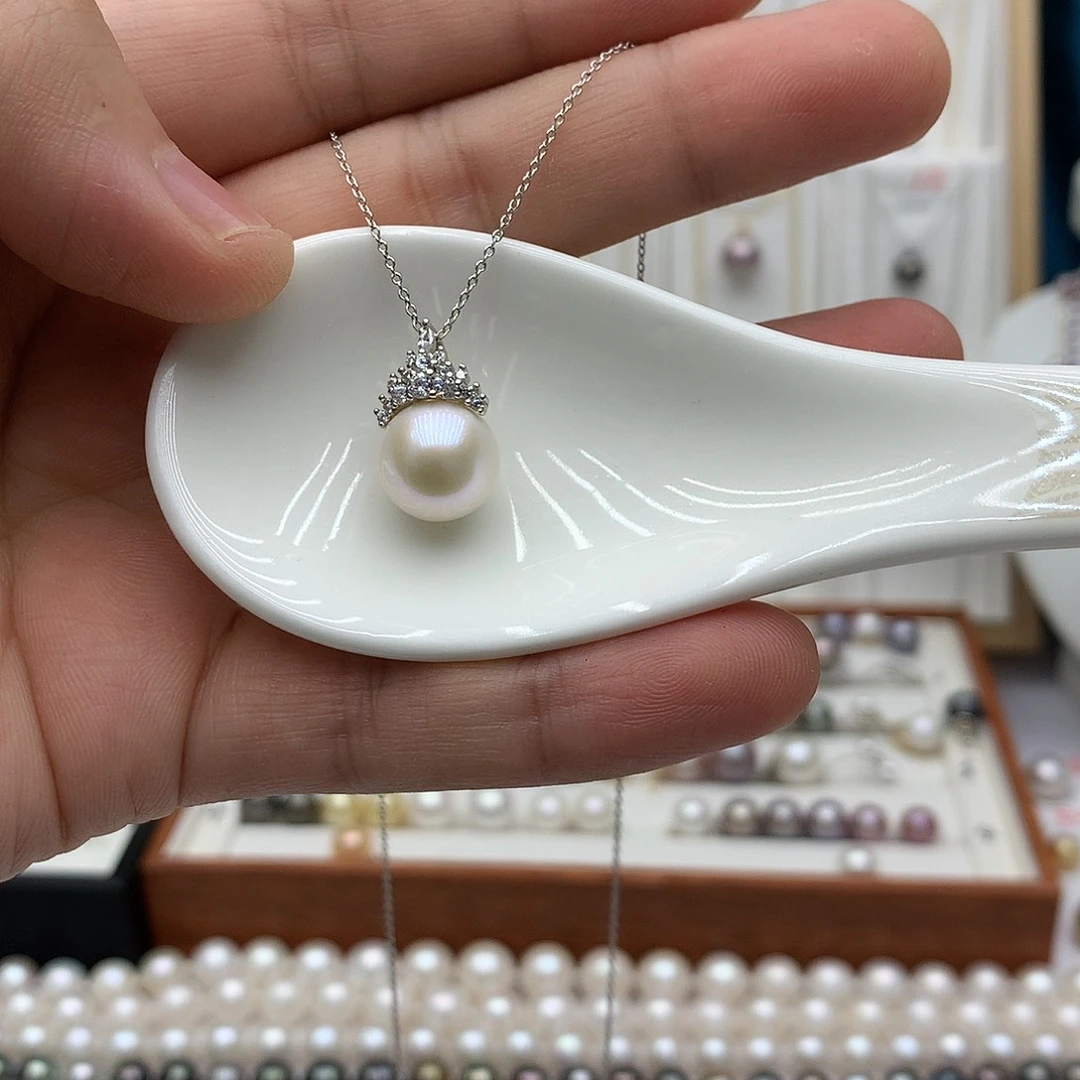 吊坠(赠链)银S925镶嵌淡水珍珠