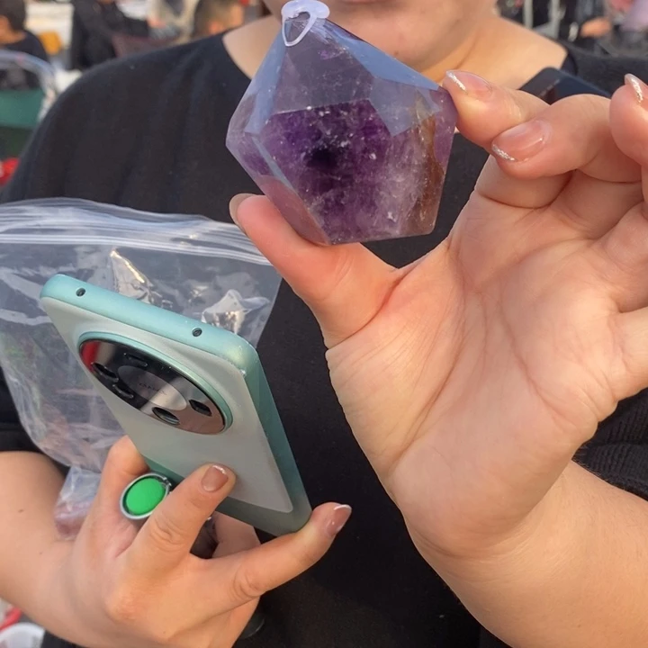 未镶嵌珠宝半成品水晶紫晶柱子一个