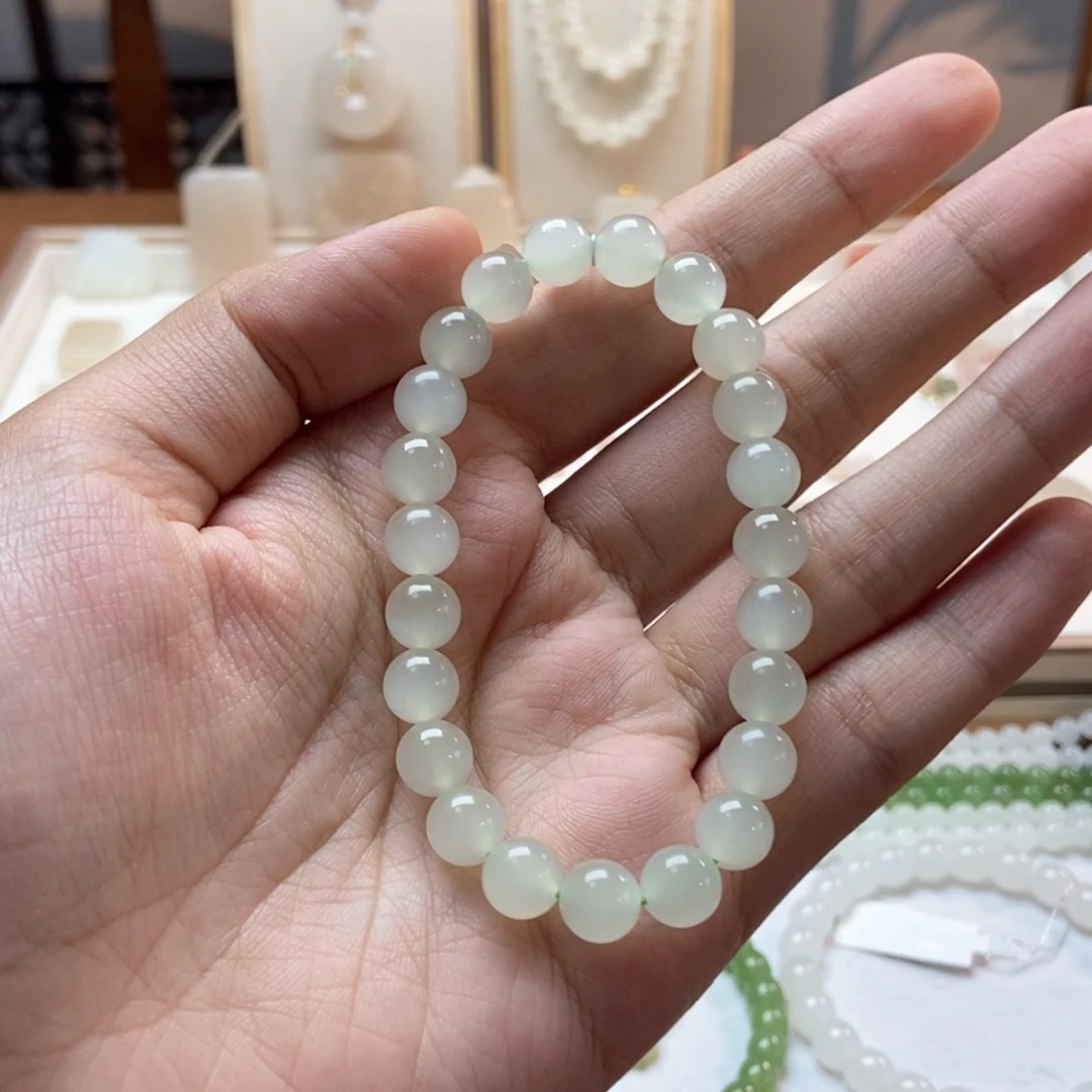 手链未镶嵌和田玉白晴提亮显白手串