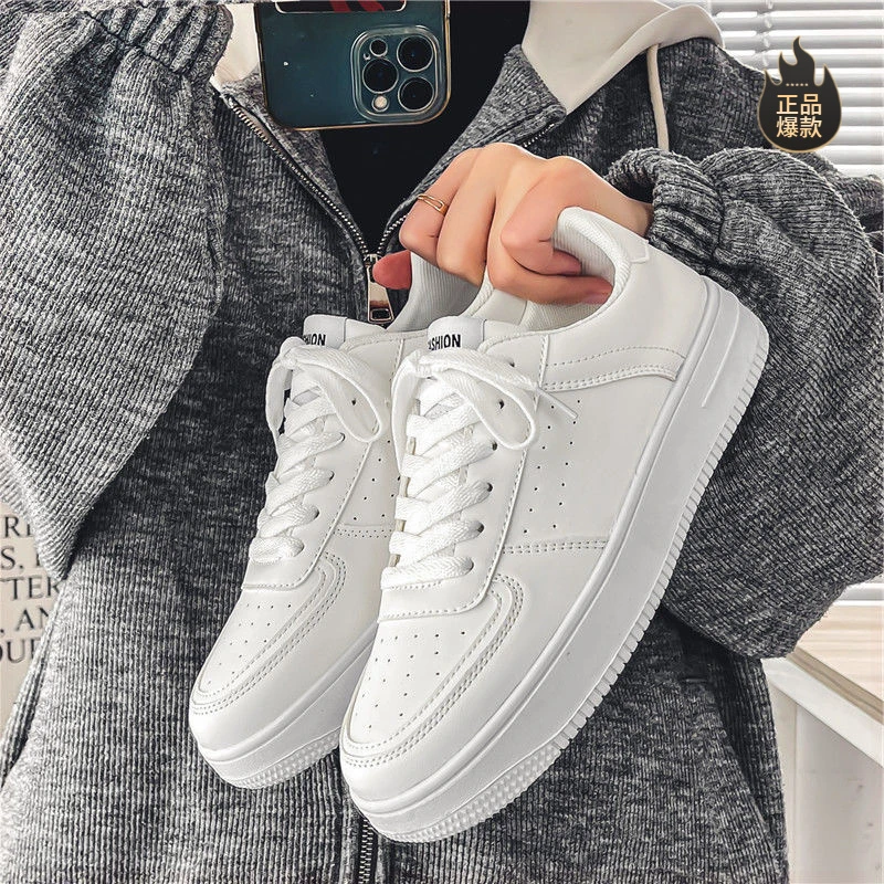 品牌断码小白鞋男冬季透气青少年休闲百搭男鞋2025新款学生纯白色