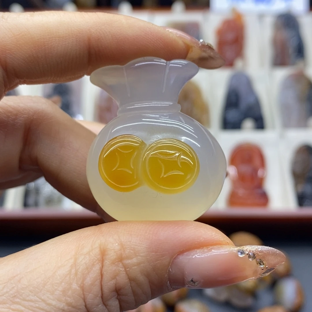 未镶嵌吊坠(赠链)玛瑙/玉髓吊坠