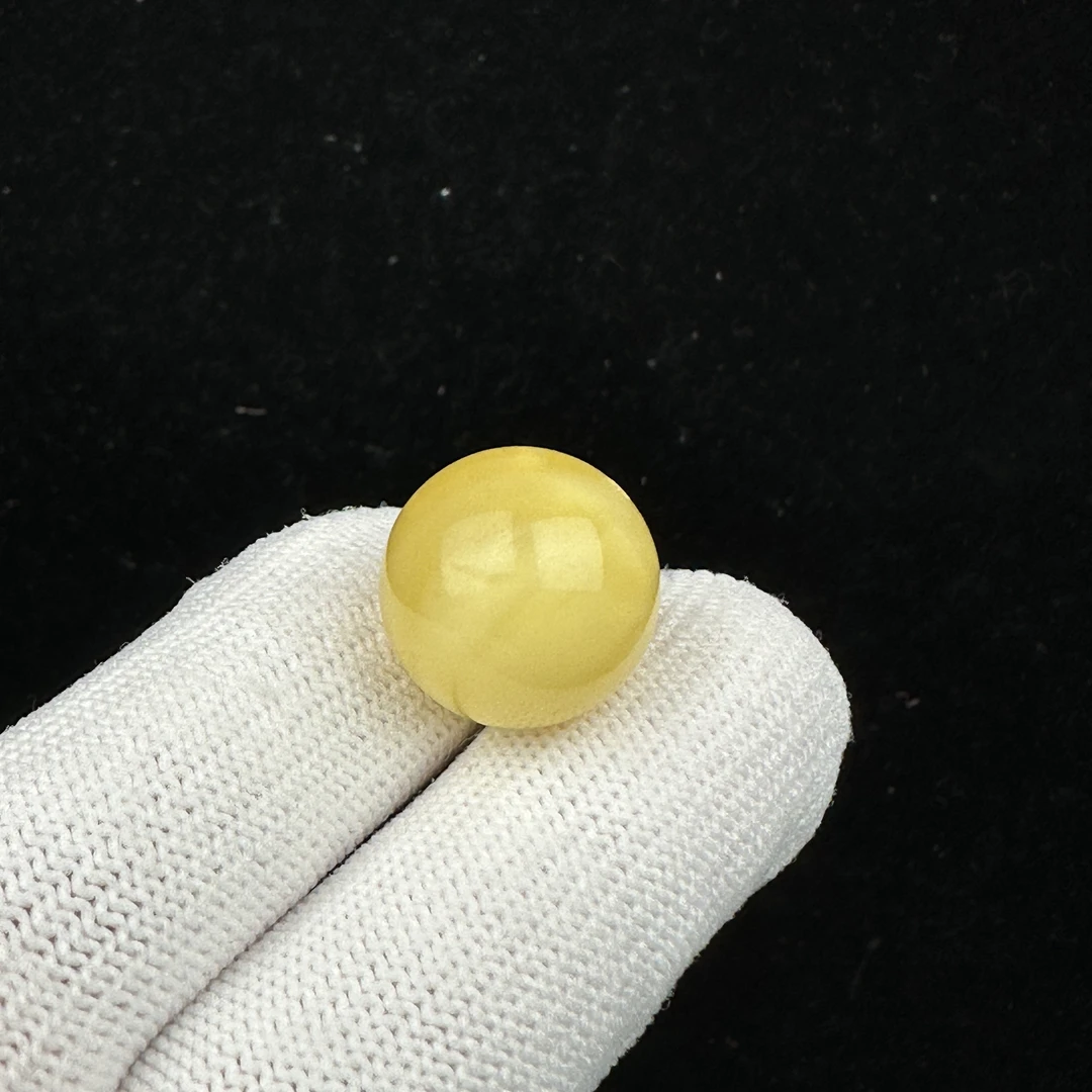 A1042天然原矿俄料蜜蜡 单珠 16.4mm支持复检