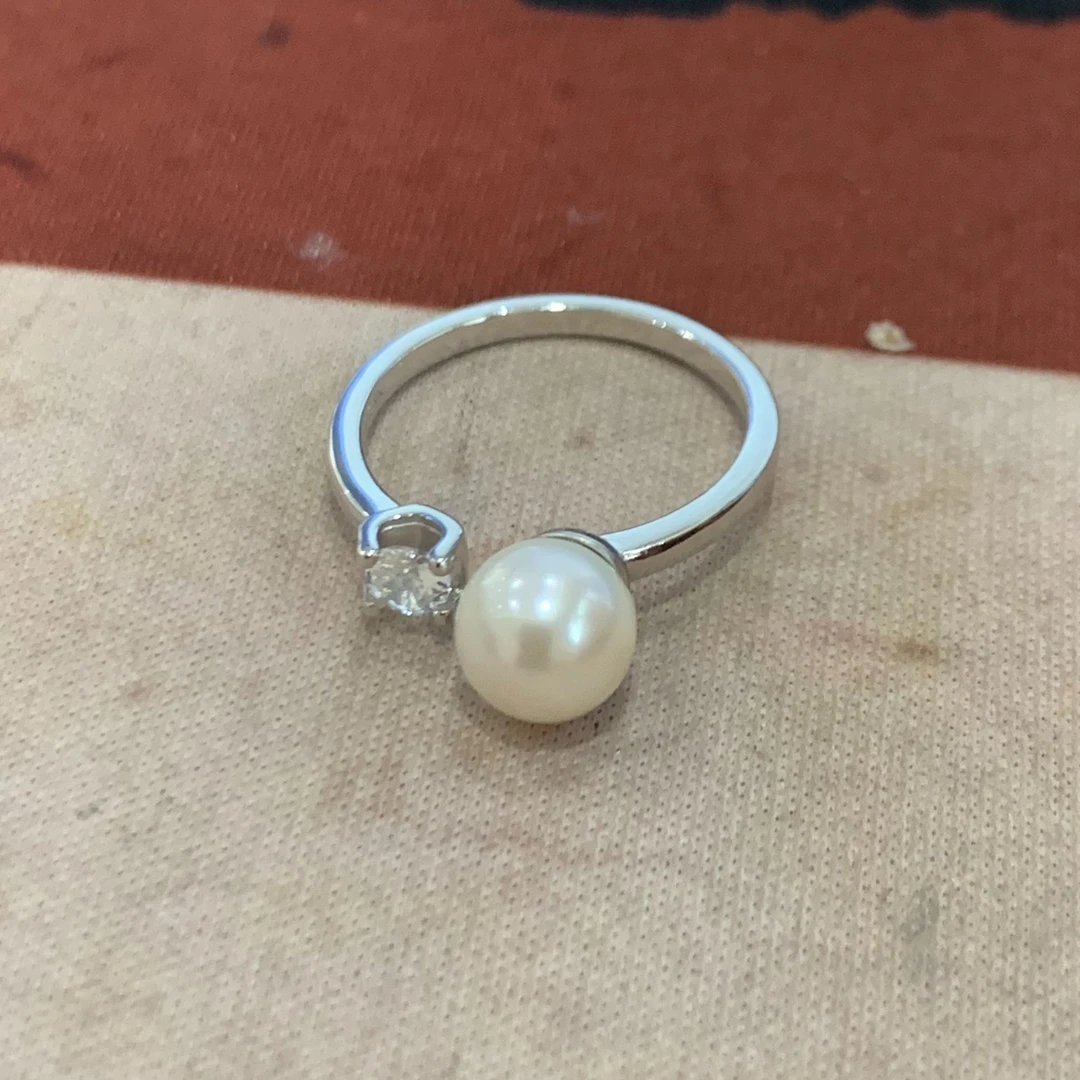 天然海水akoya戒指S925银