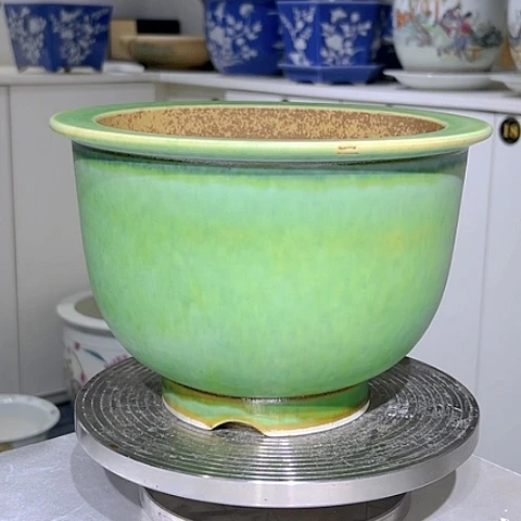 摆件鳳**痴绿釉雅光陶瓷