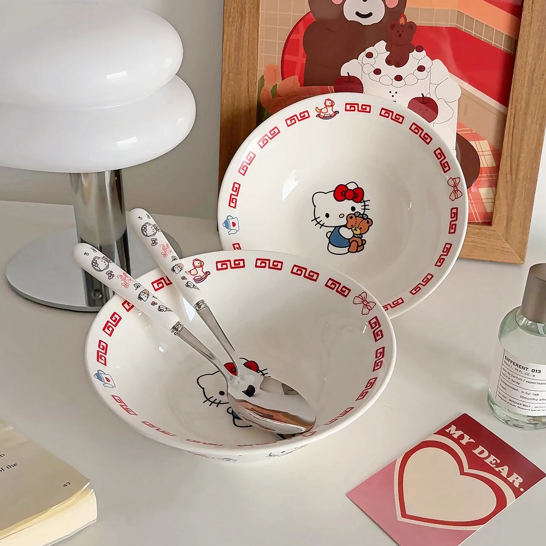 new 微瑕清仓！可爱盘子卡通饭碗面碗家用分格盘餐具，福利款不退换