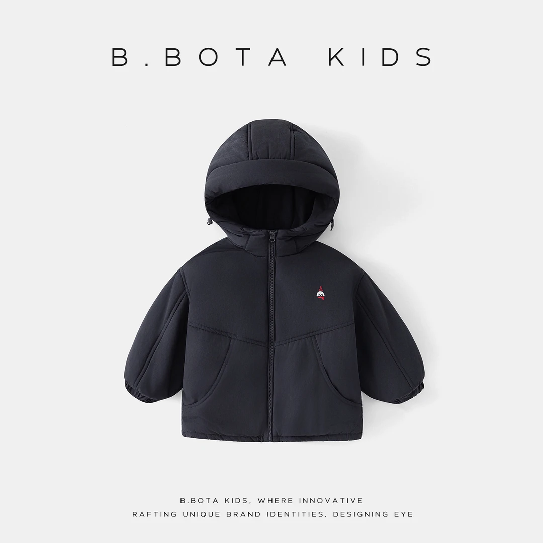 〖姐姐家〗2025冬款儿童圣诞老人刺绣带帽棉服外套-26036