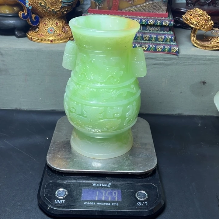 和田玉未镶嵌颈饰金****6