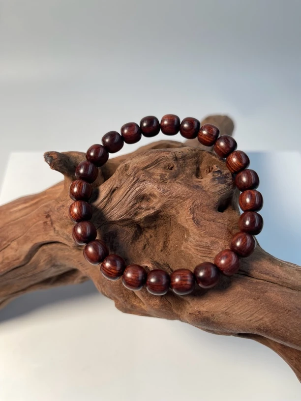 精工海黄 8/8.5mm/24颗 紫油梨老料 海南黄花梨 无胶无蜡