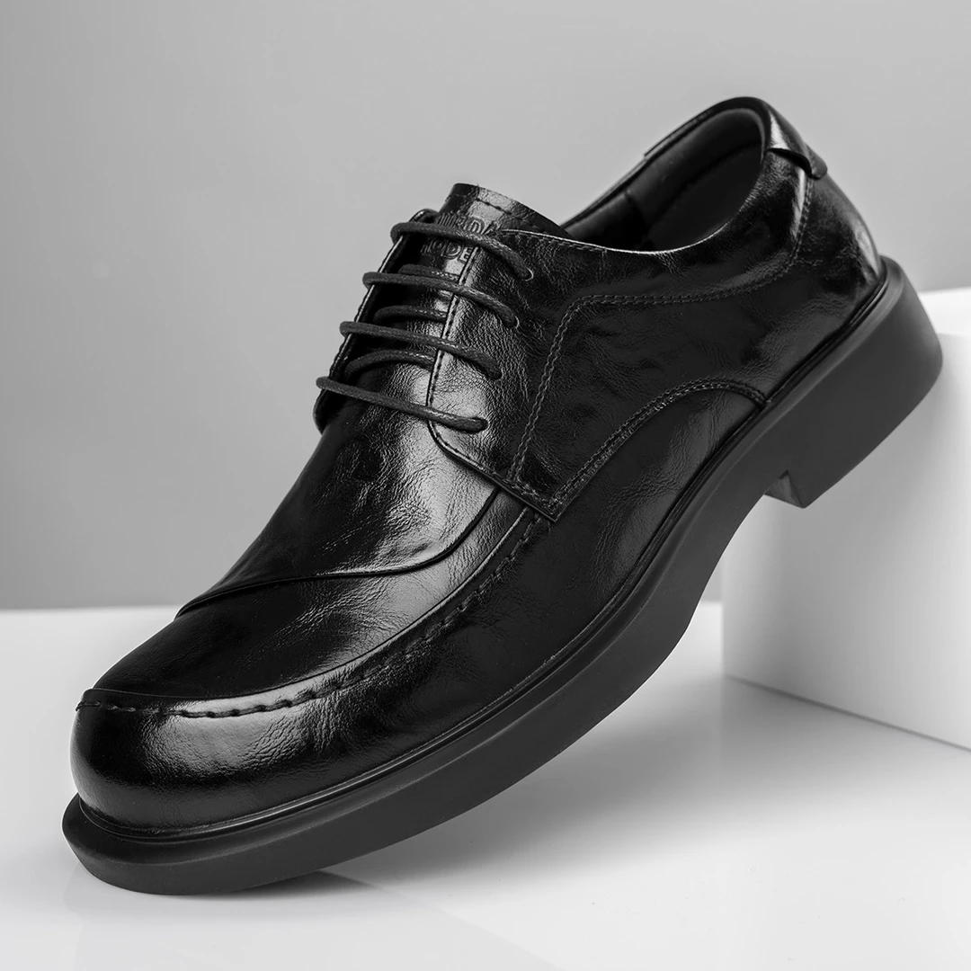 196号男鞋秋季透气舒适德比鞋男款英伦风商务正装皮鞋男士结婚鞋