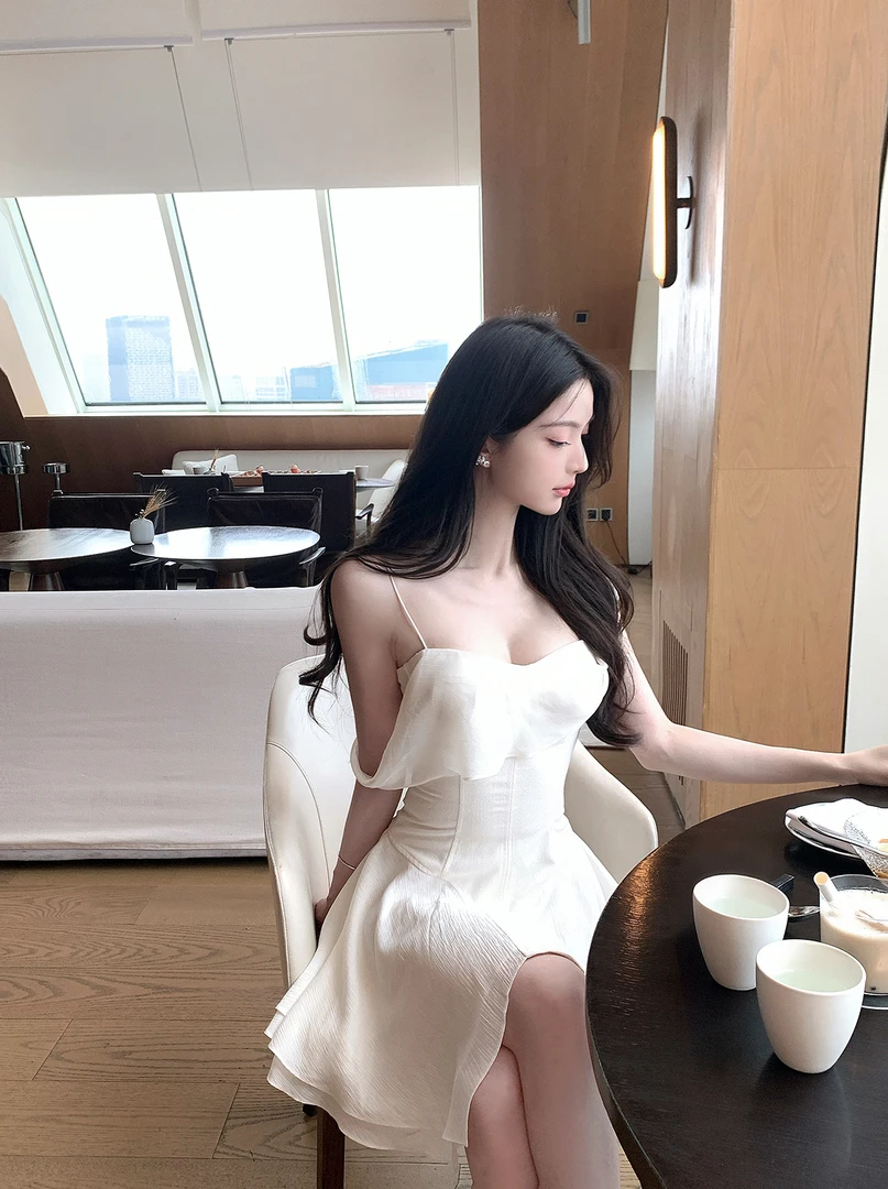芭蕾韩女裙 纯欲风辣妹性感吊带连衣裙收腰显瘦法式名媛A字短裙女