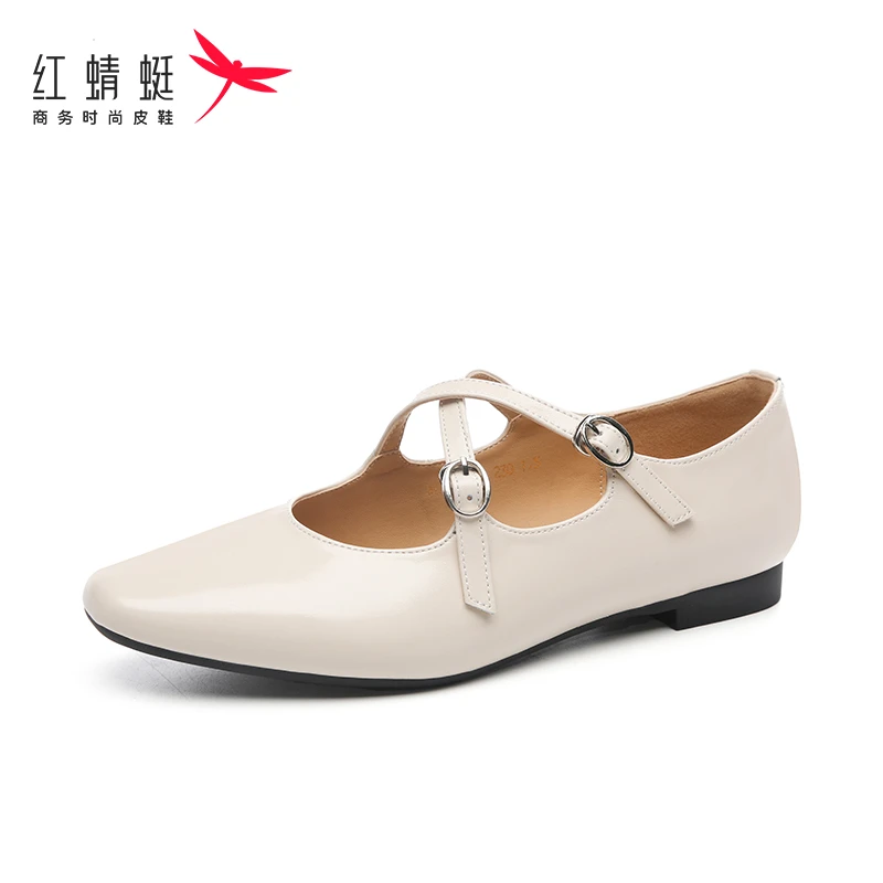 红蜻蜓品牌女鞋玛丽珍单鞋妈妈鞋时尚潮流新款WLB246722