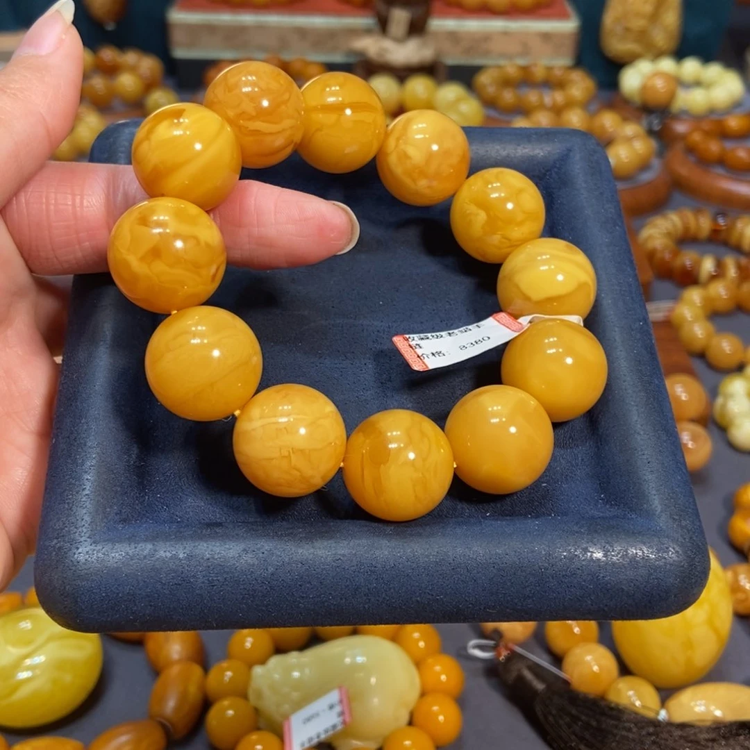 蜜蜡手链未镶嵌大*哥蜜蜡