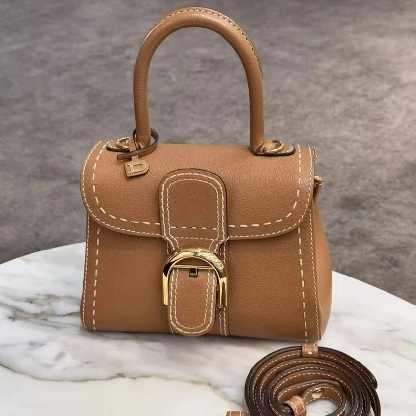 99新 Delvaux/德尔沃 德尔沃mini焦糖外缝线/优品