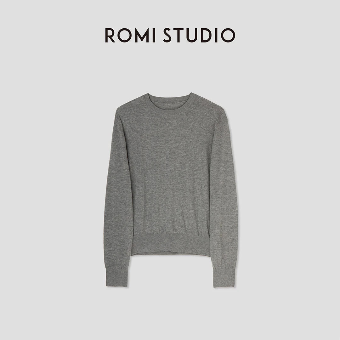 ROMI STUDIO“自在度夏"美丽诺 清透感针织套头打底上衣 M3876