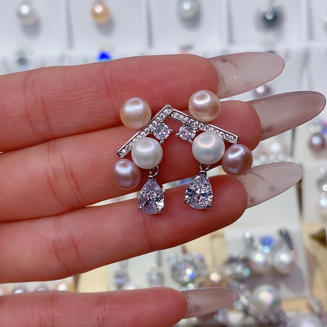 淡水珍珠耳饰未镶嵌