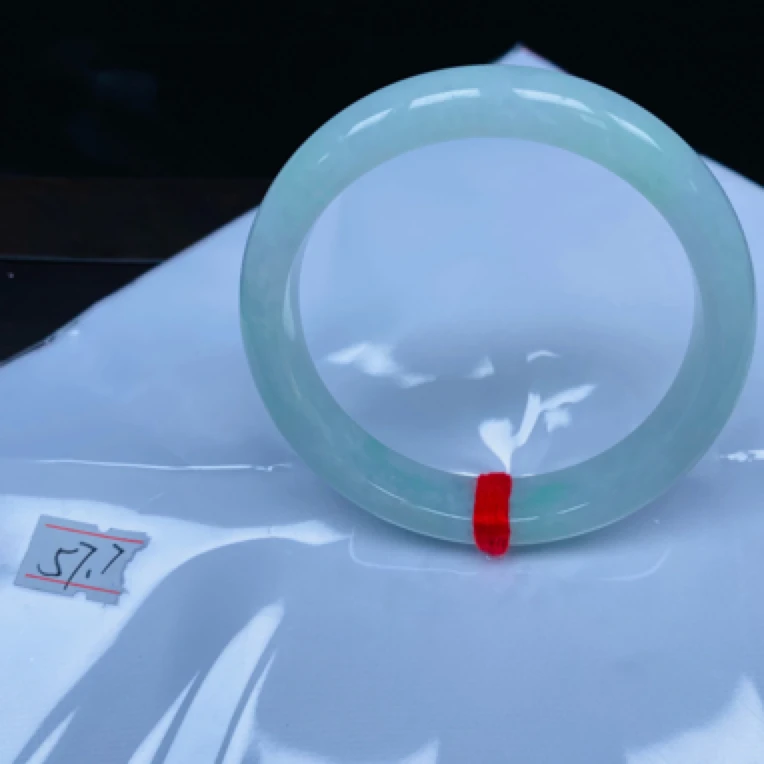 翡翠玉镯青花瓷一手6支特价1200元每支女款时尚绿色下单备汪圈口